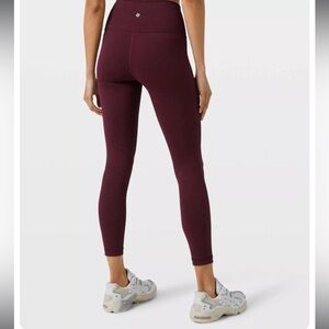 Lululemon Wunder Train HR Tight 25” HCAS Heathered Cassis sz 6 NWT